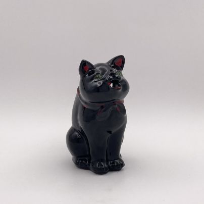 Сливочник "Черный кот", фарфор, роспись, крытьё, Западная Европа, 1970-1990 гг.