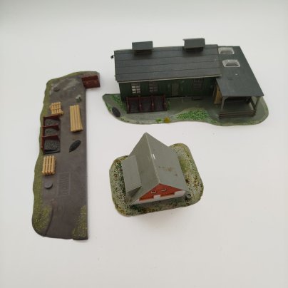 Набор из трёх моделей для железной дороги, пластик, Piko, ГДР, 1970-1990 гг.