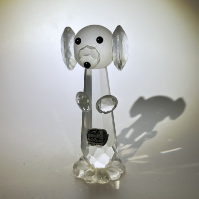 Статуэтка "Такса", стекло, Bohemia Crystal (Bohemia Glass), Чехословакия, 1970-1990 гг.