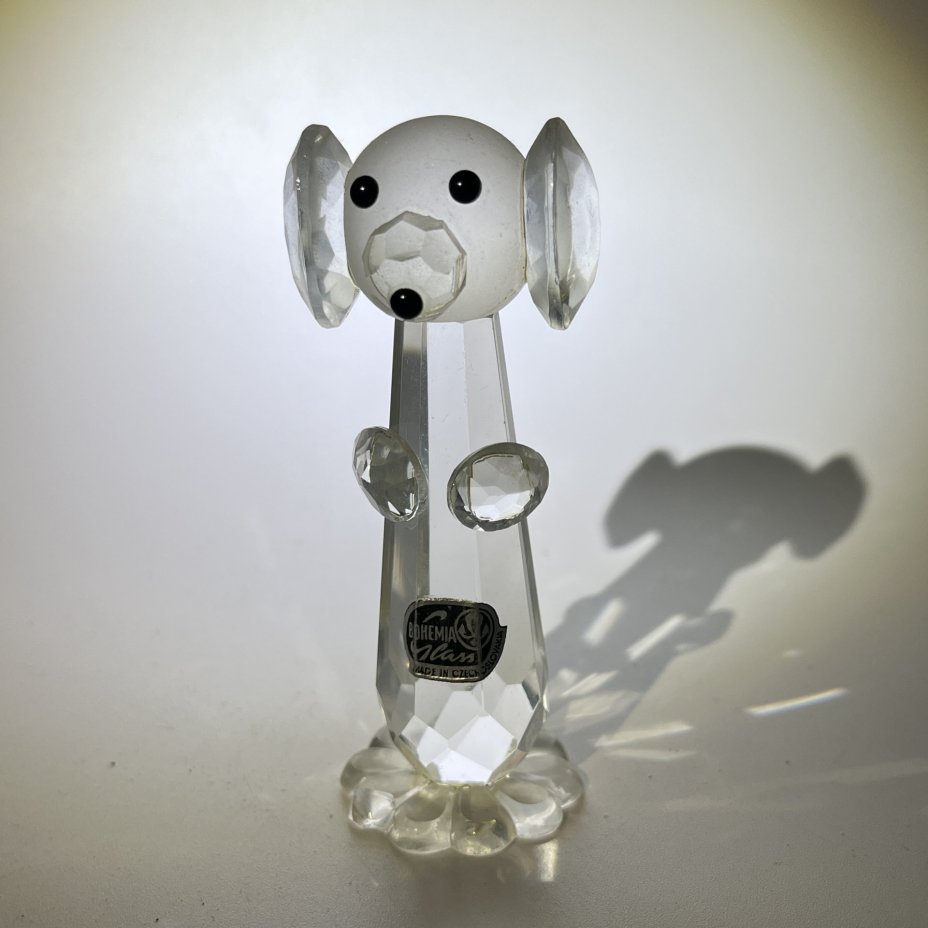 Статуэтка "Такса", стекло, Bohemia Crystal (Bohemia Glass), Чехословакия, 1970-1990 гг.