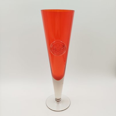 Ваза (кубок) "Олимпиада", стекло, цветное стекло, гутная техника, Первомайский стекольный завод, СССР, 1980 г.