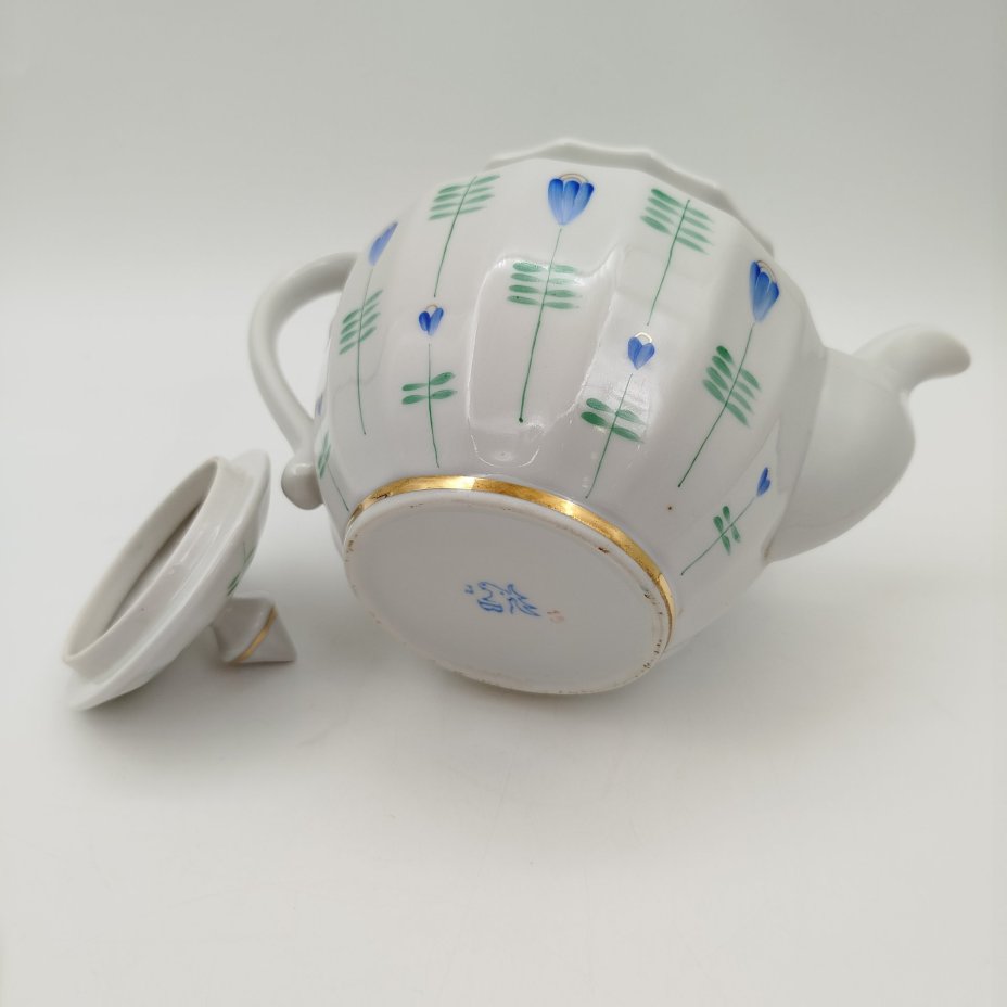 Чайник с цветочным декором, форма "Ампир"