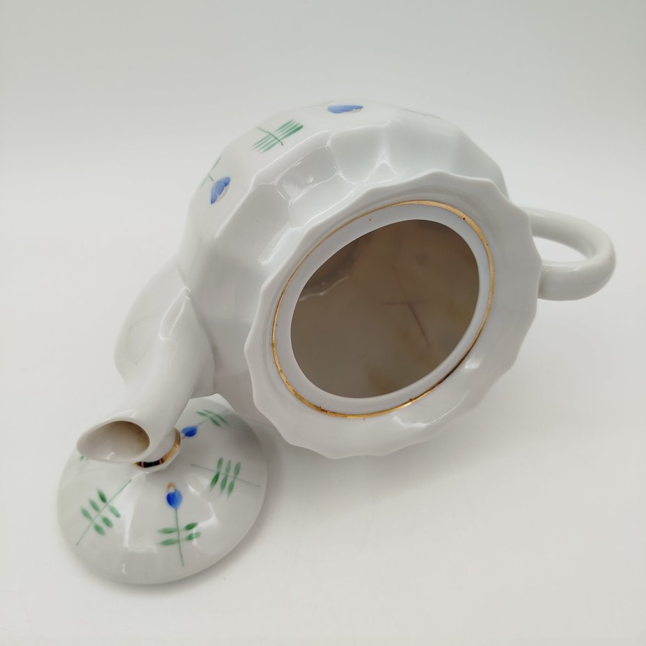 Чайник с цветочным декором, форма "Ампир"