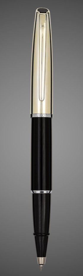 Ручка-роллер Aurora Style Metal Black CT, в подарочной коробке, Лаки и смолы: смола, хром