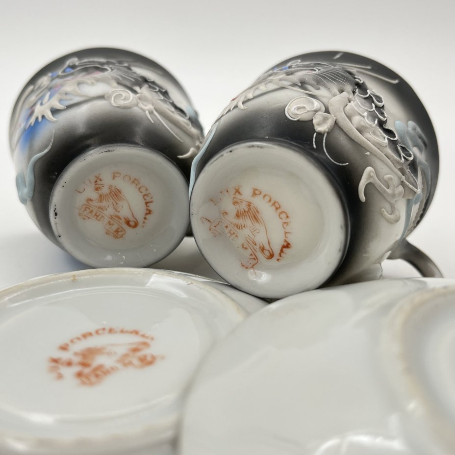 Набор из 2-х кофейных пар "Дракон", Lux Porcelain FAHD M.K.
