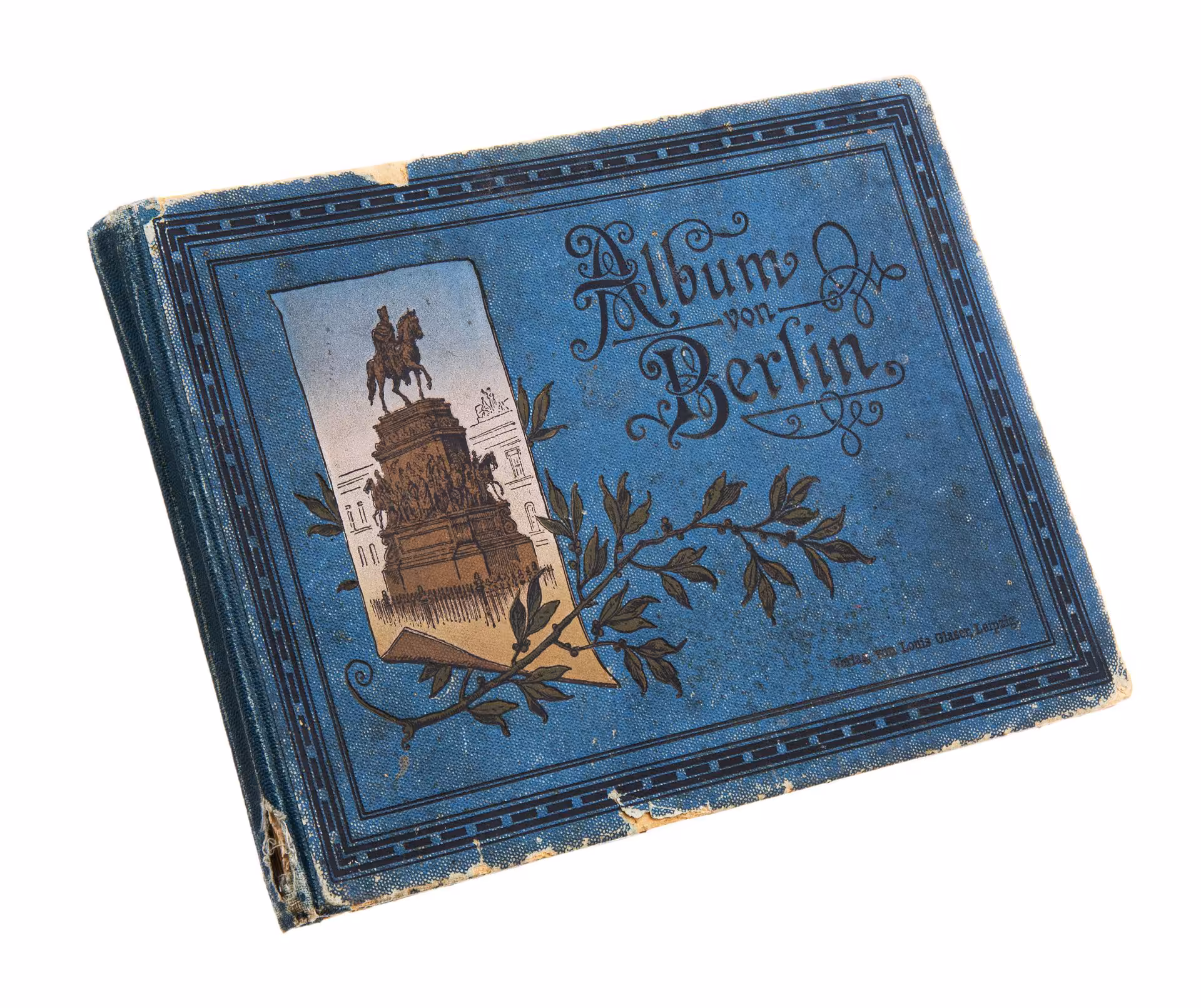 Альбом на немецком языке "Album von Berlin", бумага, печать, издательство "Louis Glaser", Лейпциг, Германия, 1885 г.