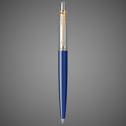 Шариковая ручка Parker Jotter K160, цвет: Blue/GT, стержень: M, цвет чернил: blue, в подарочной упаковке., Металлы: латунь, металл, пластик