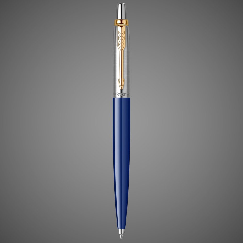 Шариковая ручка Parker Jotter K160, цвет: Blue/GT, стержень: M, цвет чернил: blue, в подарочной упаковке., Металлы: латунь, металл, пластик