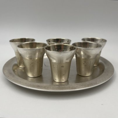 Набор для крепких напитков на подносе "Березка" на 6 персон