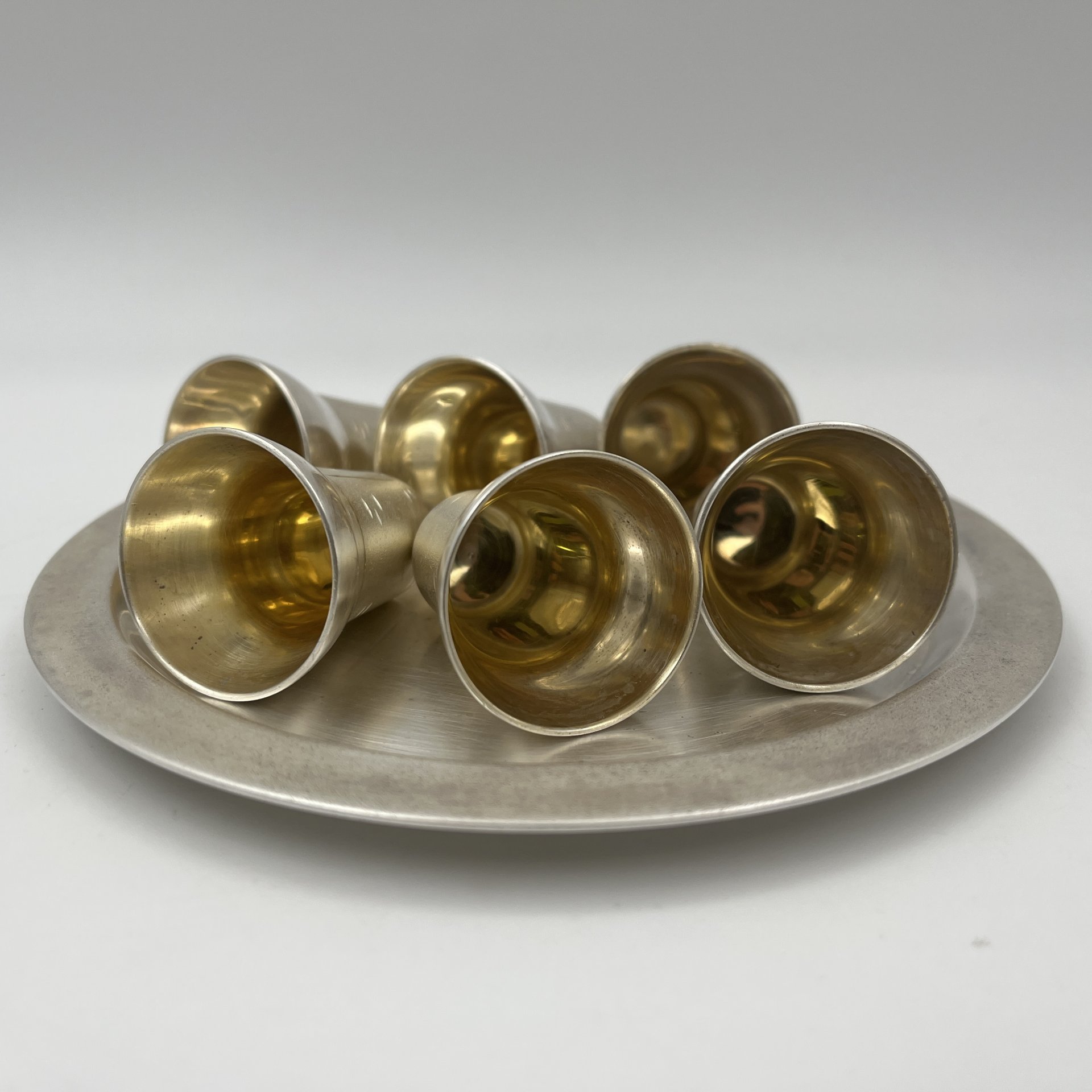 Набор для крепких напитков на подносе "Березка" на 6 персон