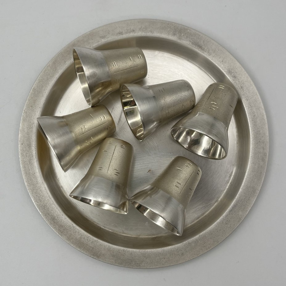 Набор для крепких напитков на подносе "Березка" на 6 персон