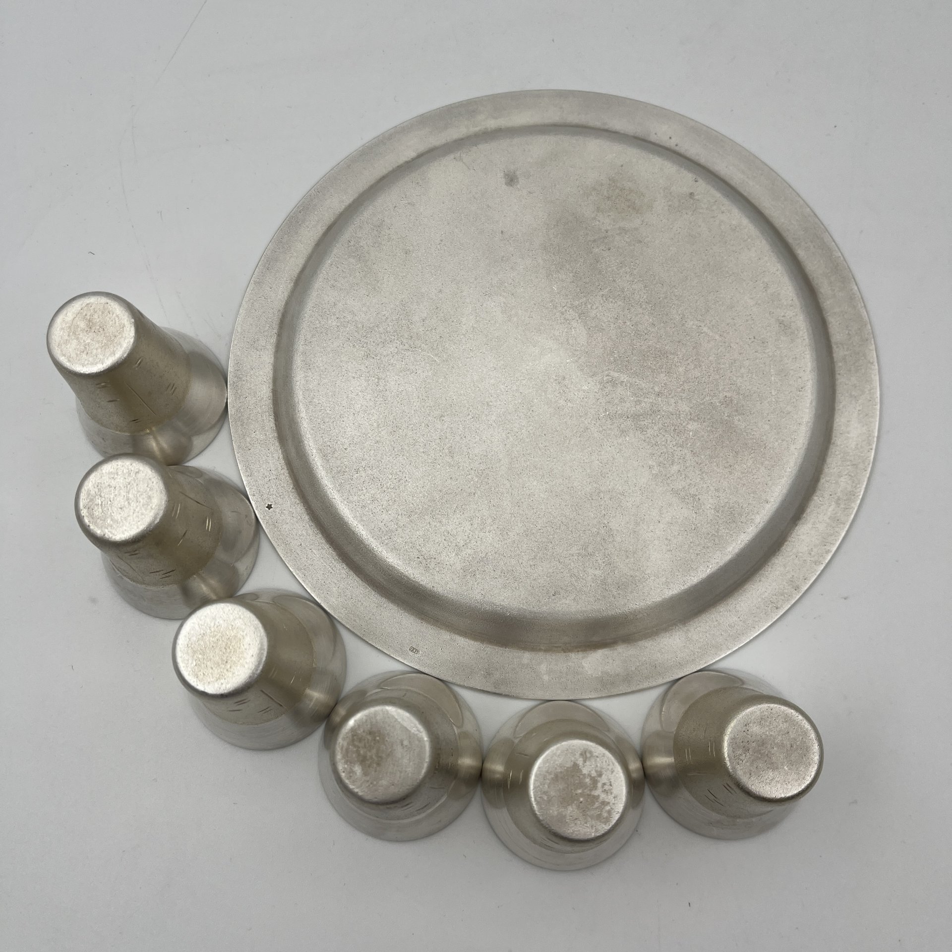 Набор для крепких напитков на подносе "Березка" на 6 персон