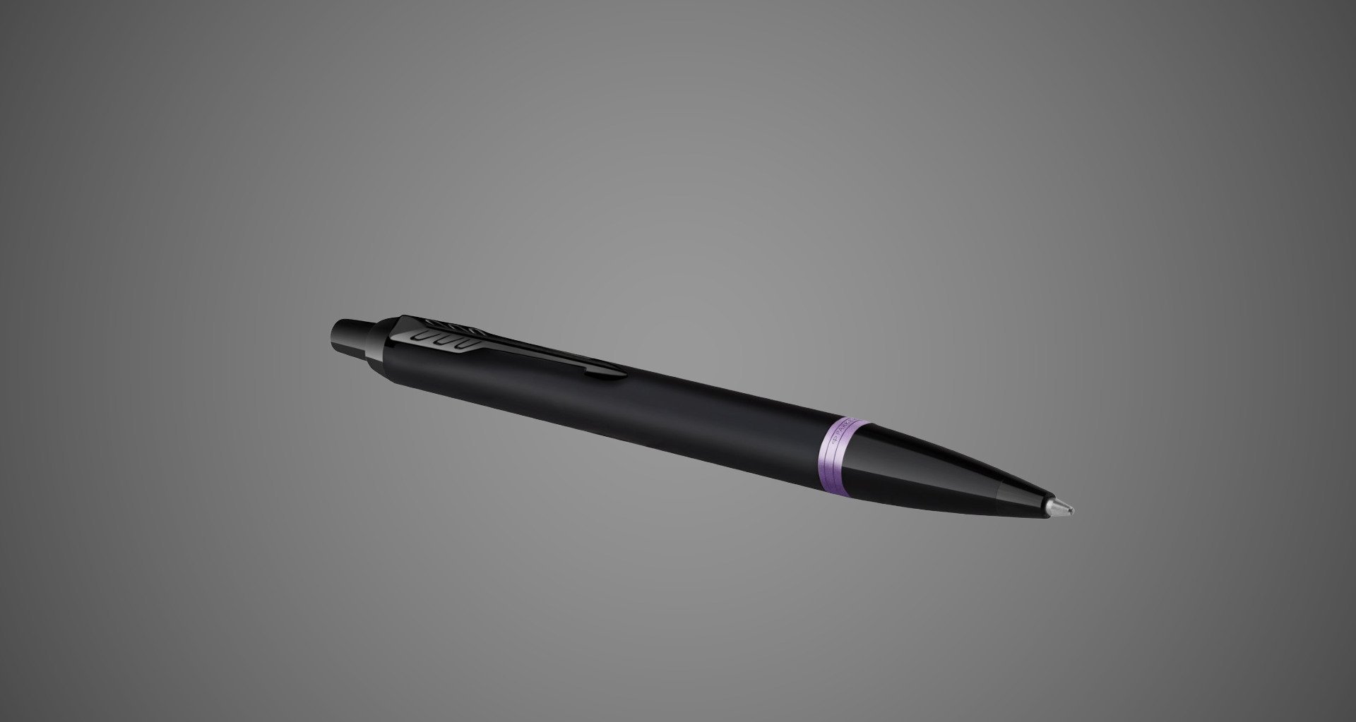 Шариковая ручка Parker IM Vibrant Rings Flame Amethyst Purple, стержень: Mblue, в подарочной упаковке., Лаки и смолы: лак, латунь