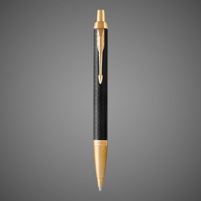 Шариковая ручка Parker IM Premium Black GT, стержень: M, цвет чернил: blue, в подарочной упаковке., Металлы: латунь, позолота, позолота