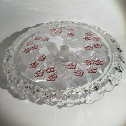 Емкость для хранения чая (чайница), цветное стекло, металл, серебрение, СССР, 1960-1980 гг.