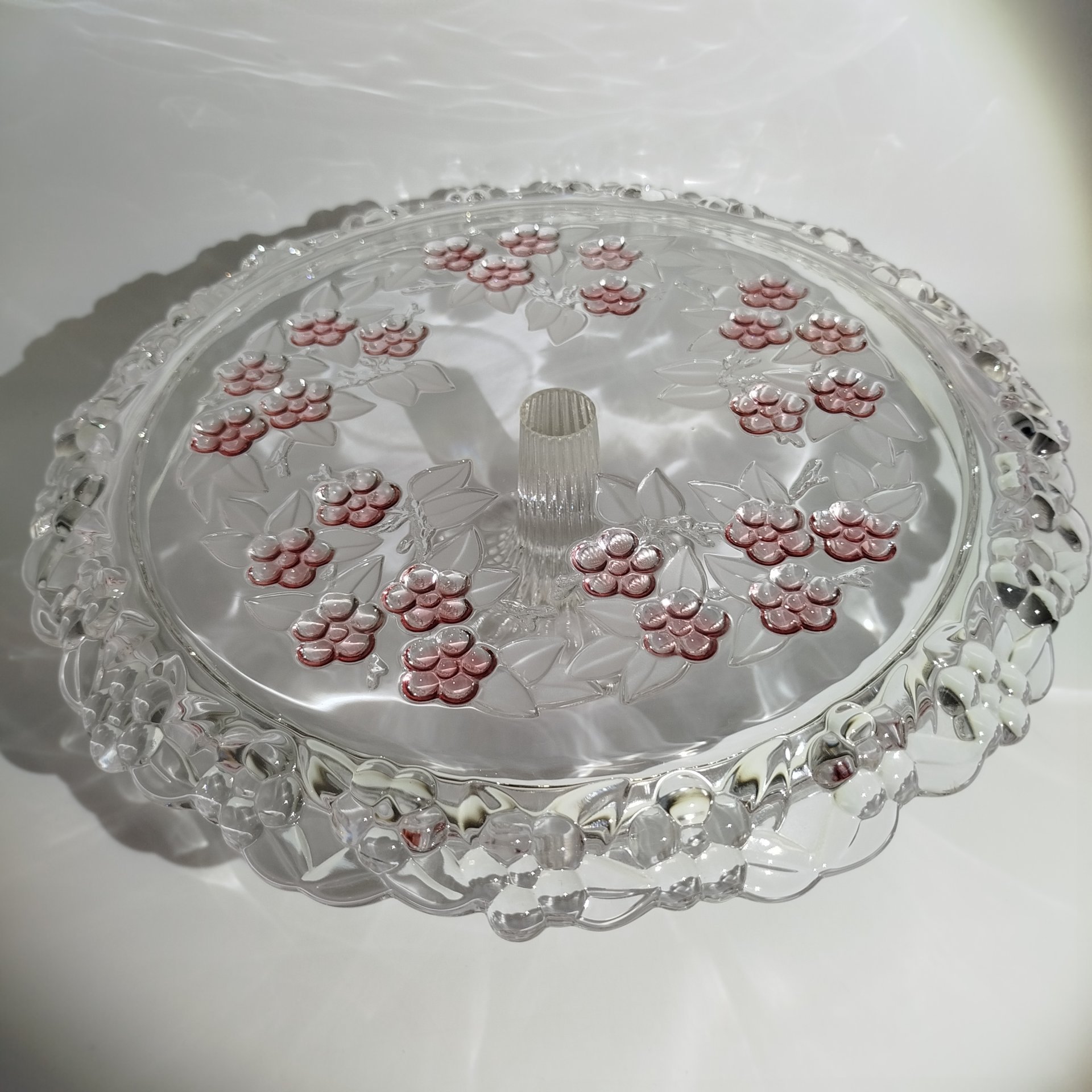 Емкость для хранения чая (чайница), цветное стекло, металл, серебрение, СССР, 1960-1980 гг.