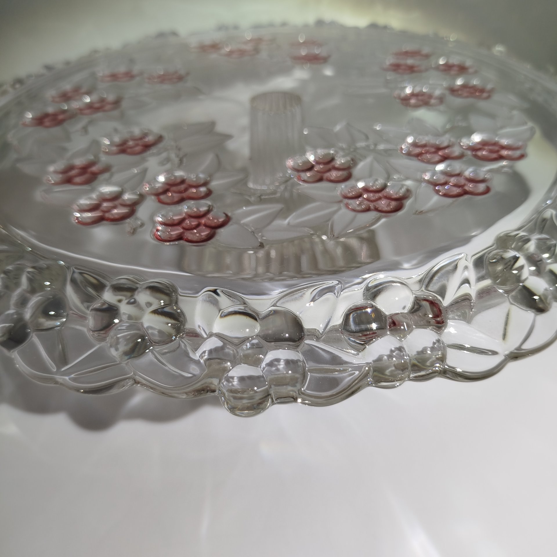 Емкость для хранения чая (чайница), цветное стекло, металл, серебрение, СССР, 1960-1980 гг.