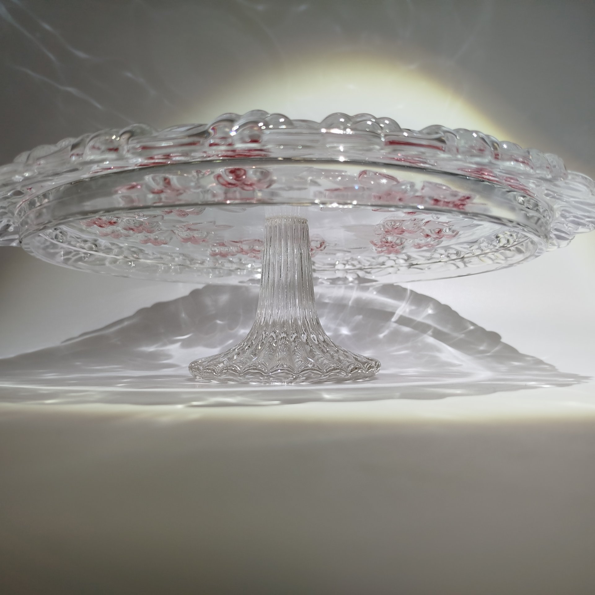 Емкость для хранения чая (чайница), цветное стекло, металл, серебрение, СССР, 1960-1980 гг.