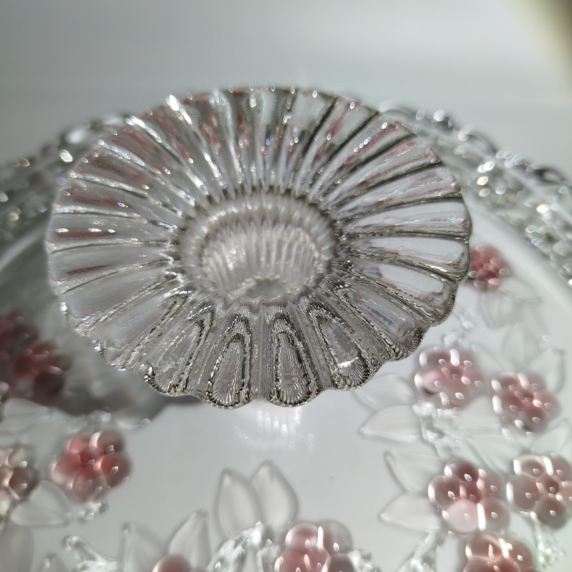 Емкость для хранения чая (чайница), цветное стекло, металл, серебрение, СССР, 1960-1980 гг.