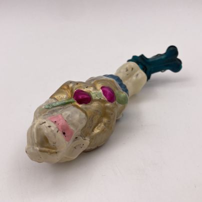 Игрушка ёлочная "Старик с ружьем", стекло, роспись, СССР, 1950-1960 гг.