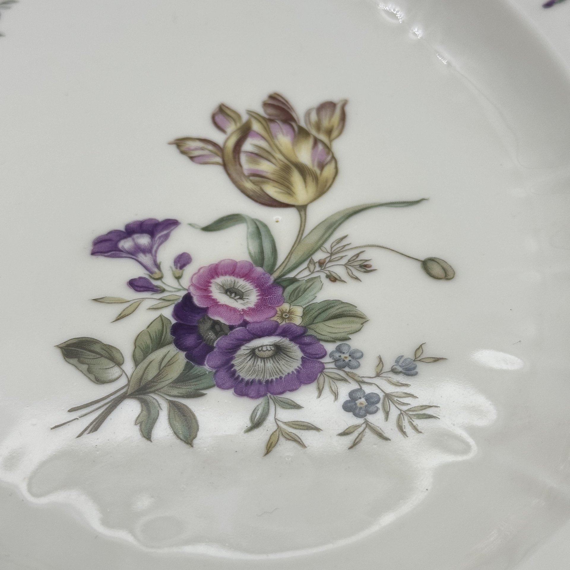 Блюдо овальной формы с цветочным декором, Royal Copenhagen