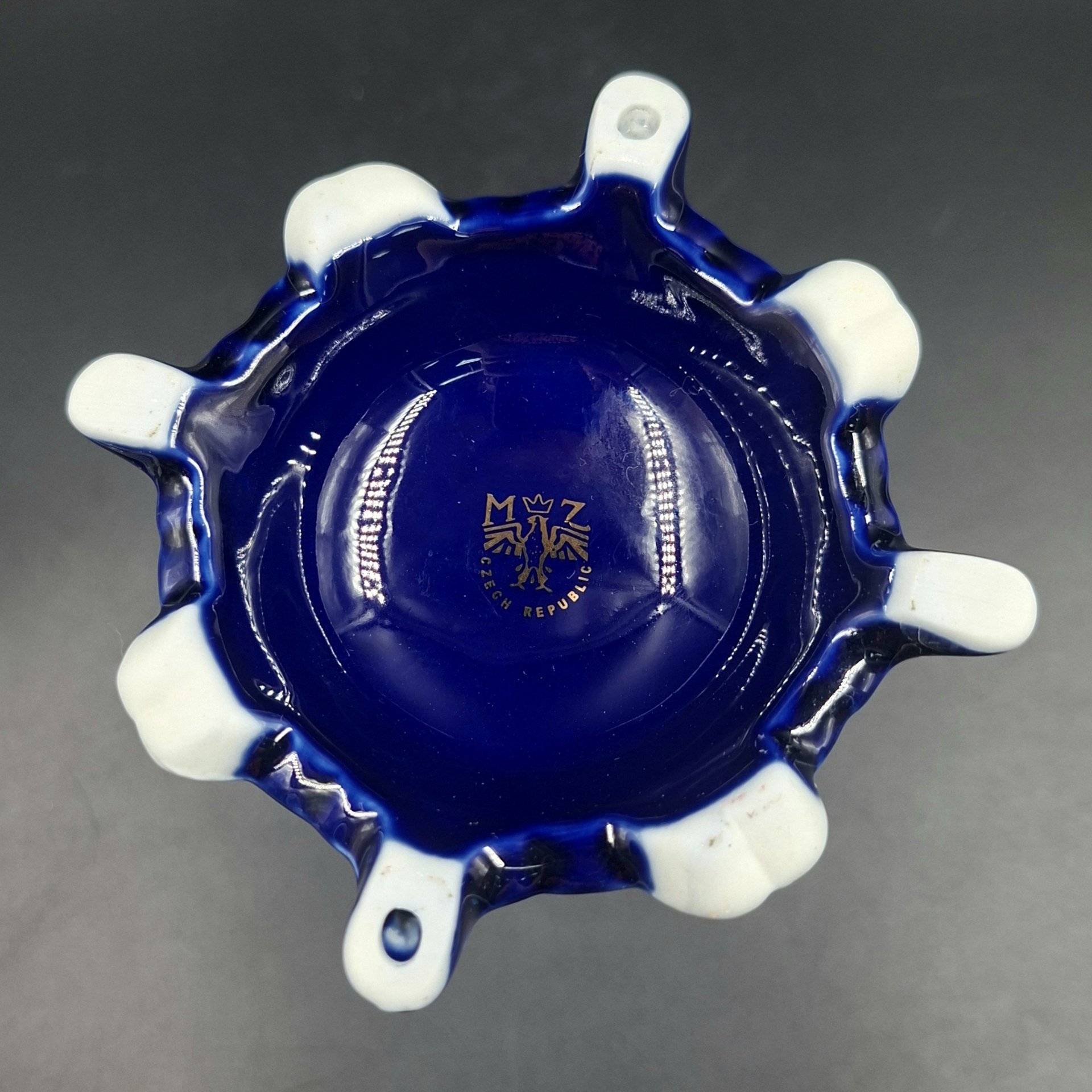 Подсвечник "Мадонна" на одну свечу, фарфор, крытье кобальтом деколь, золочение, Moritz Zdekauer (MZ), Чехия, 1993-2010 гг.