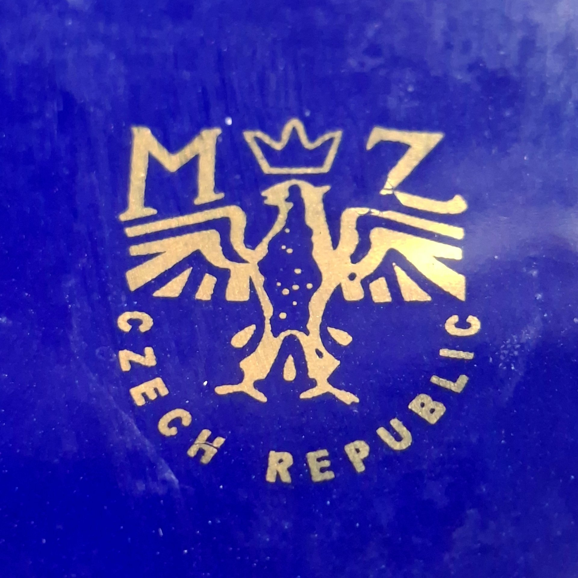 Подсвечник "Мадонна" на одну свечу, фарфор, крытье кобальтом деколь, золочение, Moritz Zdekauer (MZ), Чехия, 1993-2010 гг.