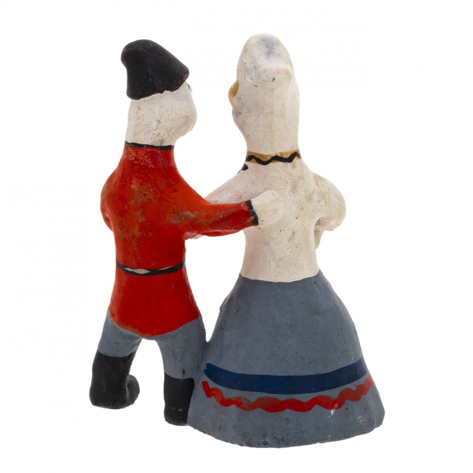 Игрушка народная каргопольская "Кадриль", глина, роспись, СССР, 1970-1980 гг.