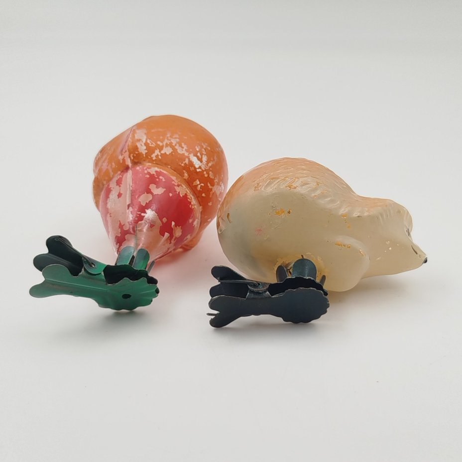 Набор из 2-х ёлочных иггрушек на прищепке ("Клоун" и "Ежик")