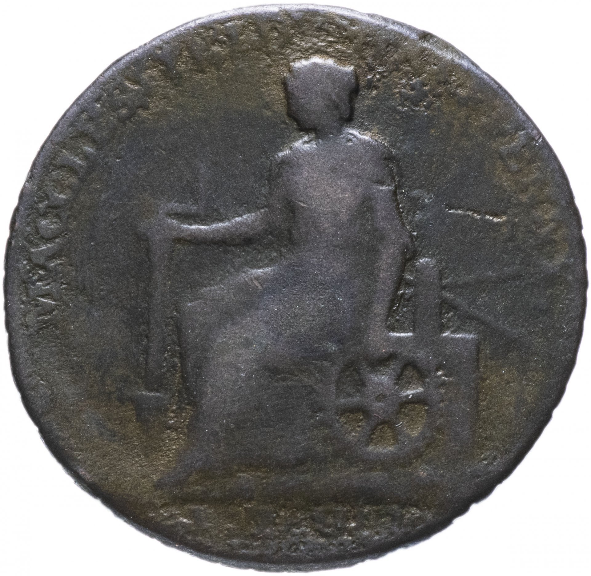 Великобритания 1/2 пенни (Half Penny) Маклсфилд  Macclesfield