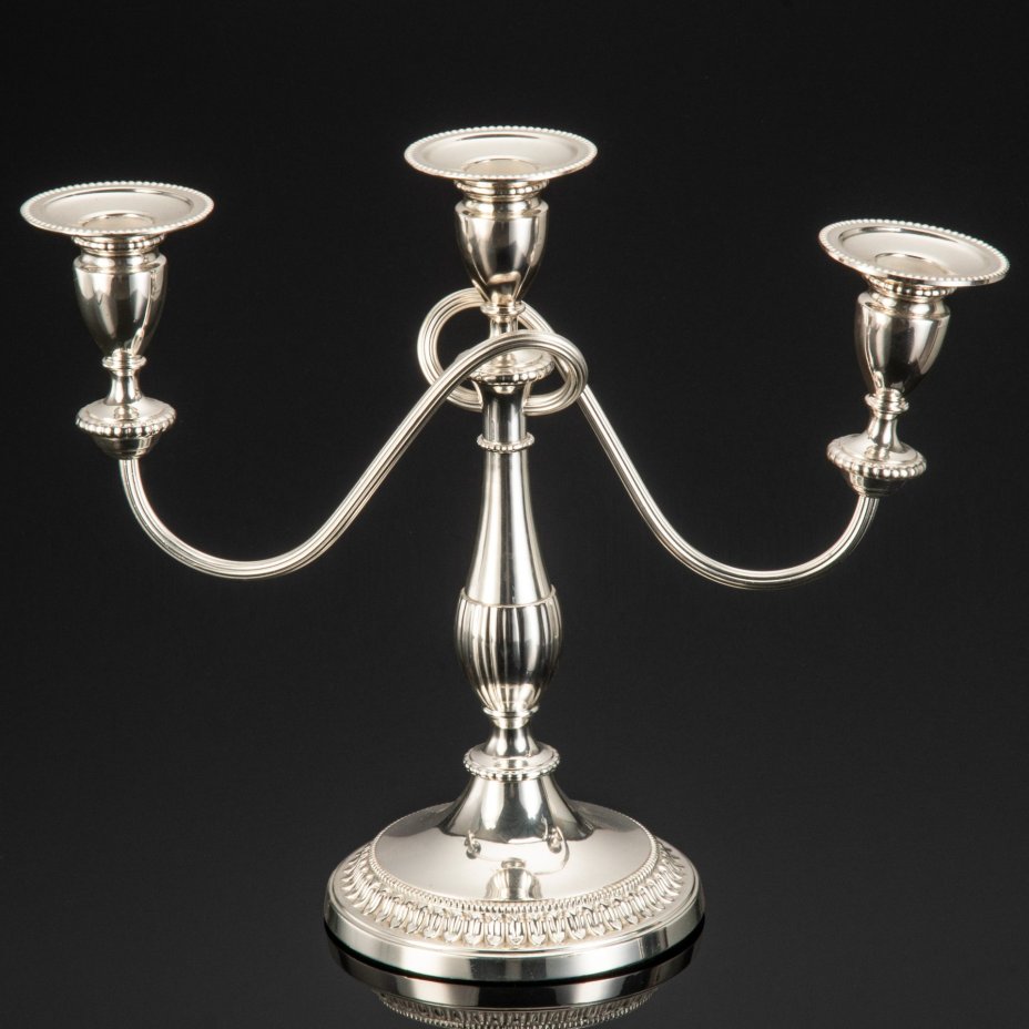 Подсвечник на три свечи Viners of Sheffield, металл, серебрение (Alpha plate), Великобритания, 1980-2000 гг.