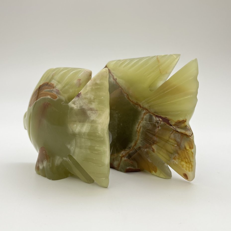 Набор из 2-х статуэток "Рыбы", оникс, резьба