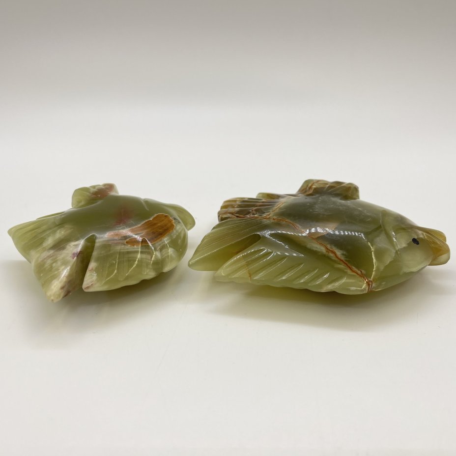 Набор из 2-х статуэток "Рыбы", оникс, резьба