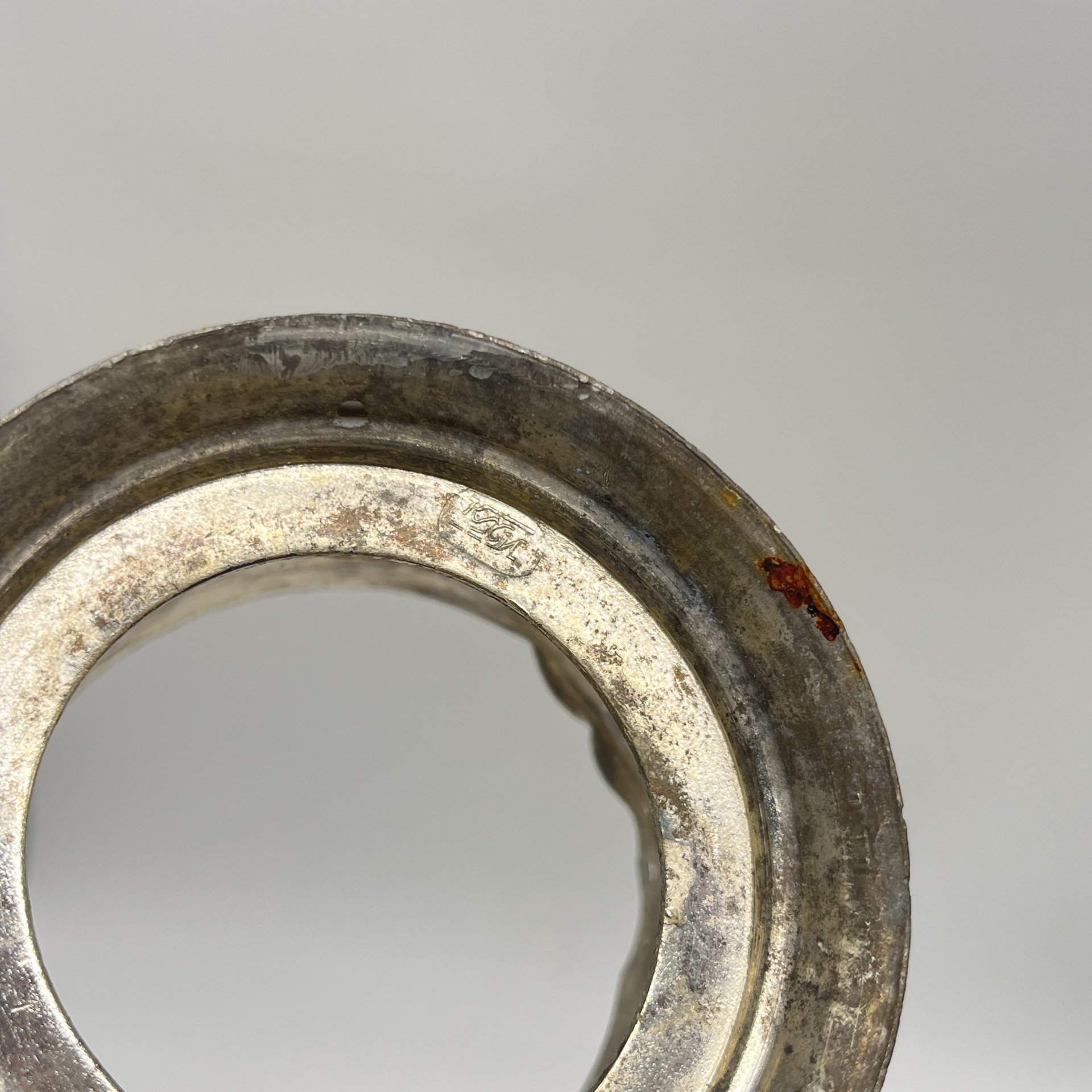 Подстаканник "Теплоход", мельхиор (медь-никель), Казаковский завод художественных изделий (КХИ), СССР, 1960-1980 гг.