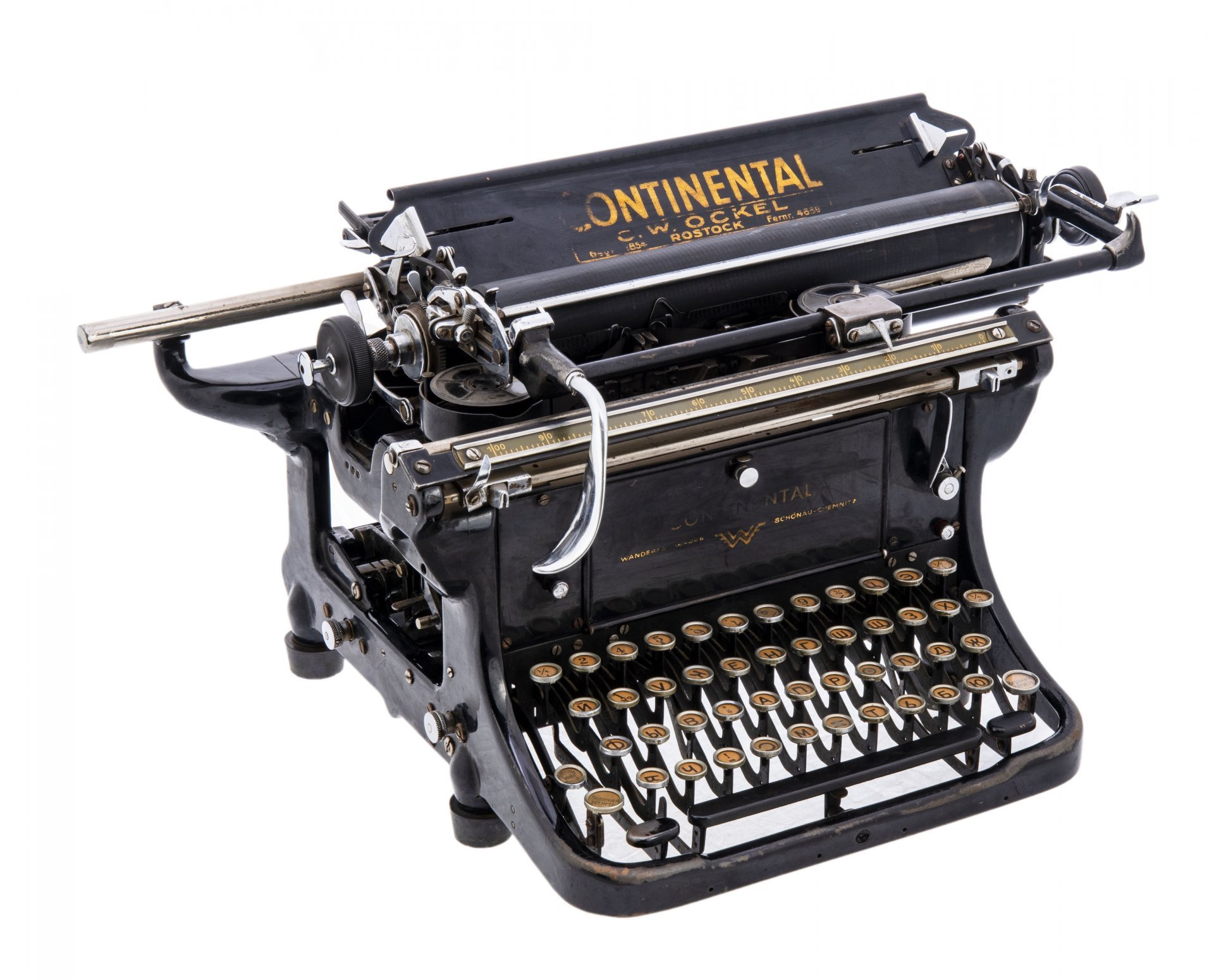 Печатная машинка "Continental", металл, пластик, Германия, 1930-1950 гг.