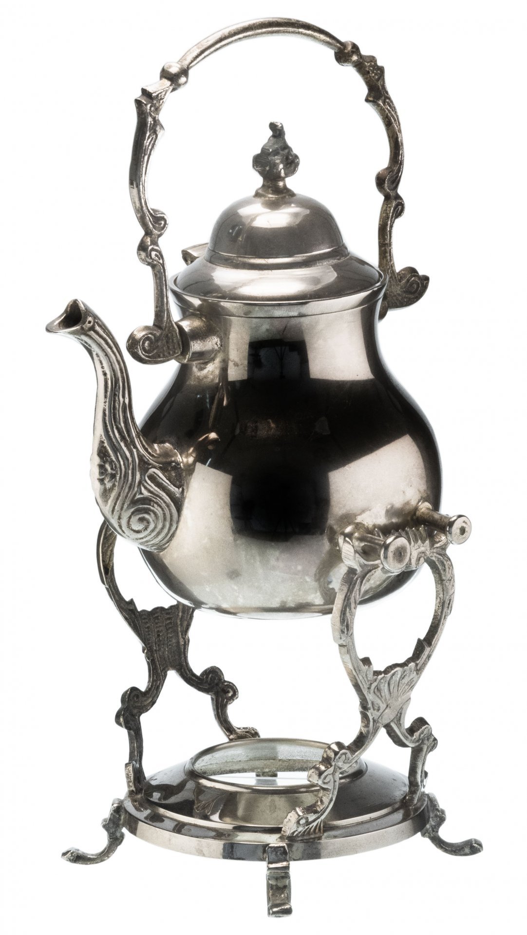Бульотка антикварная, латунь с серебрением, Западная Европа, 1940-1950 гг.
