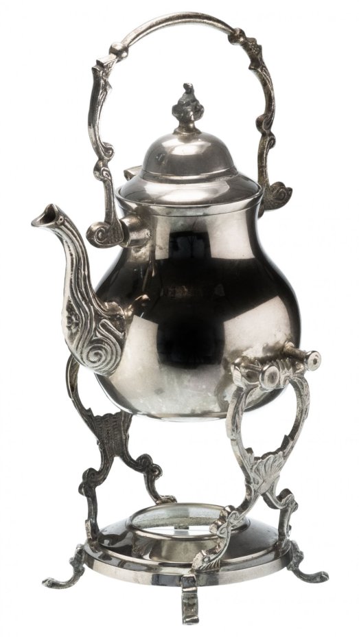 Бульотка антикварная, латунь с серебрением, Западная Европа, 1940-1950 гг.
