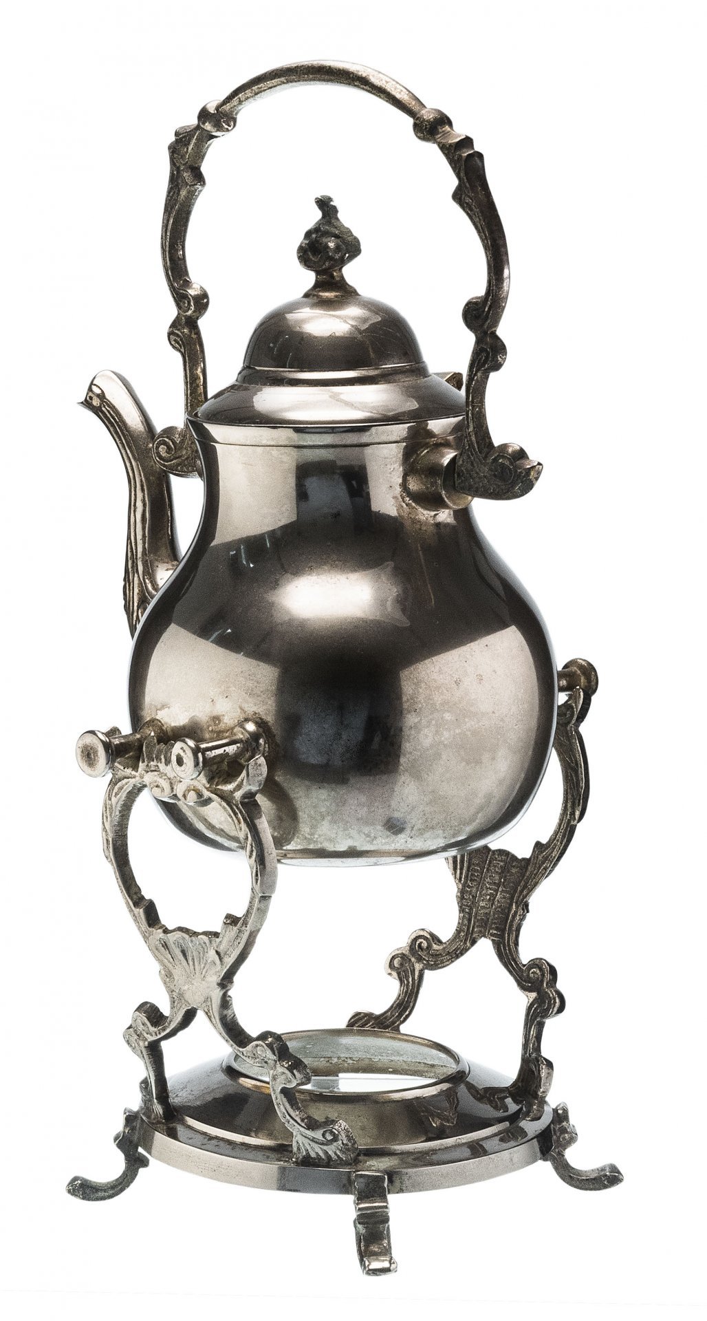 Бульотка антикварная, латунь с серебрением, Западная Европа, 1940-1950 гг.