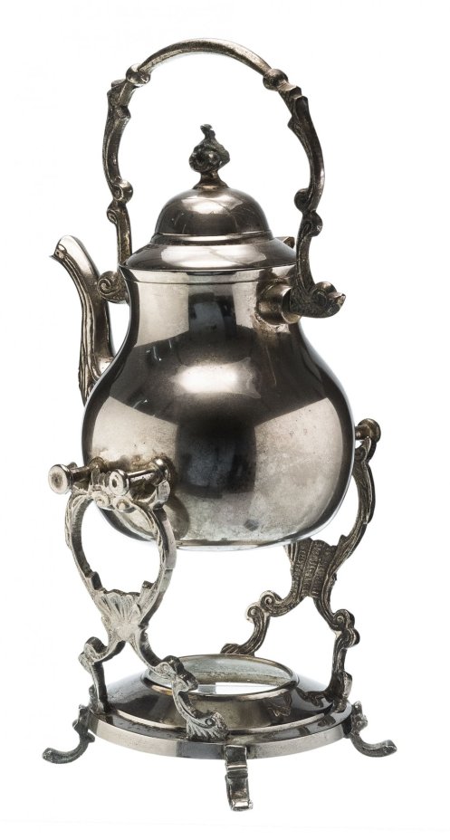 Бульотка антикварная, латунь с серебрением, Западная Европа, 1940-1950 гг.