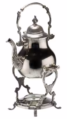 Бульотка антикварная, латунь с серебрением, Западная Европа, 1940-1950 гг.