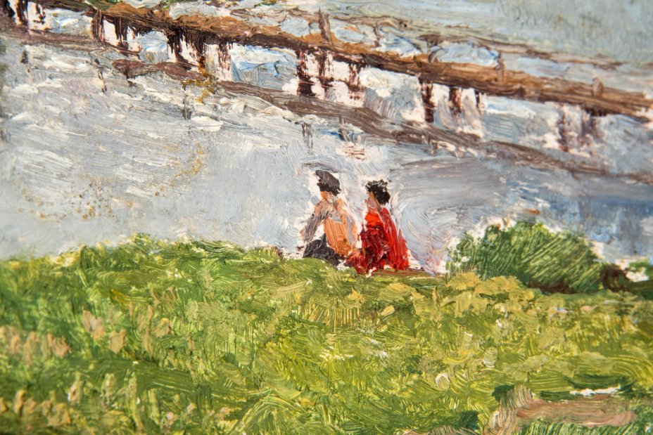 Картина "У реки", автор В. Лобов