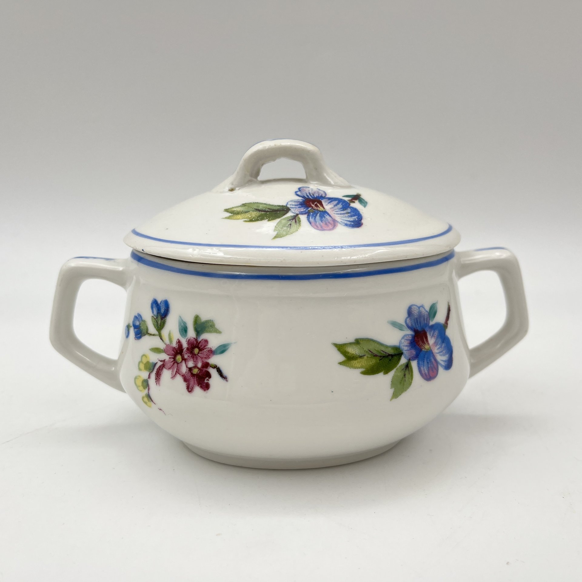 Горчичница с цветочным декором