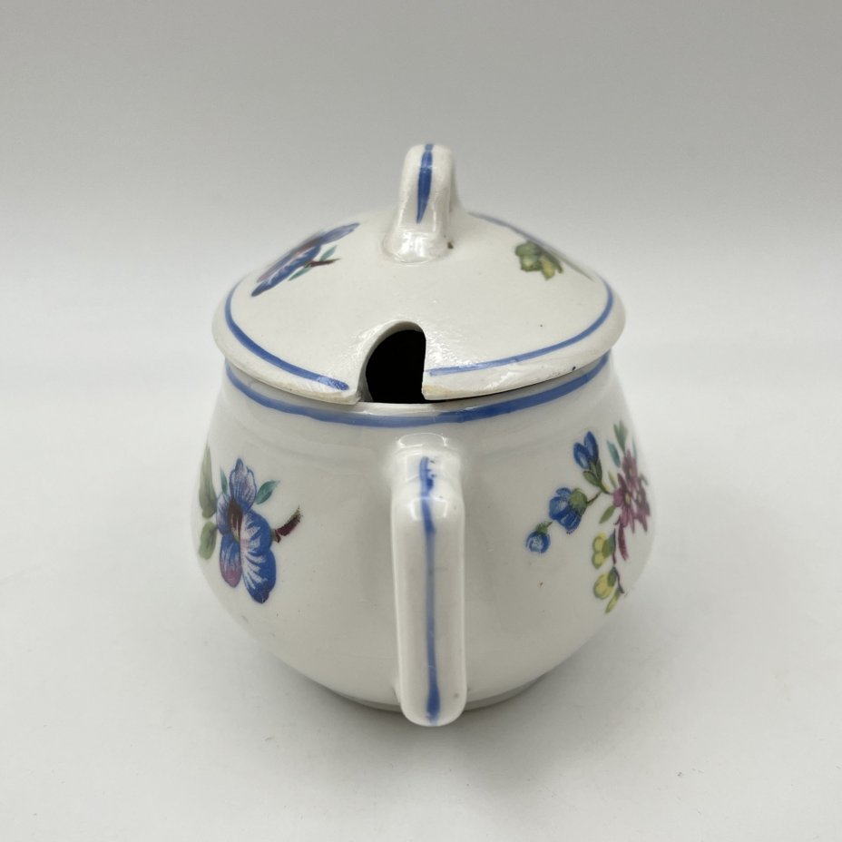 Горчичница с цветочным декором