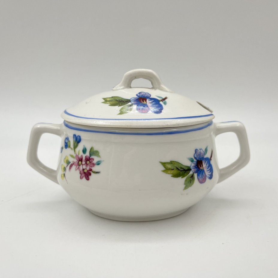 Горчичница с цветочным декором