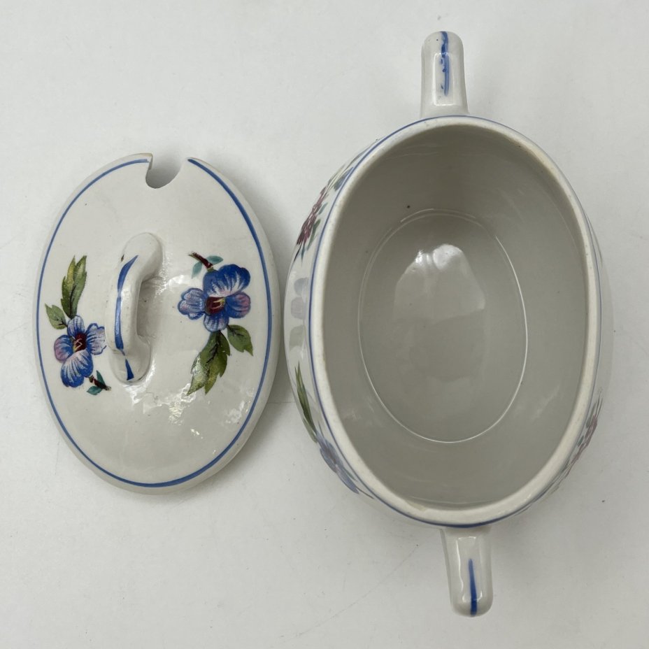 Горчичница с цветочным декором