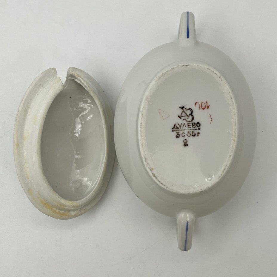 Горчичница с цветочным декором