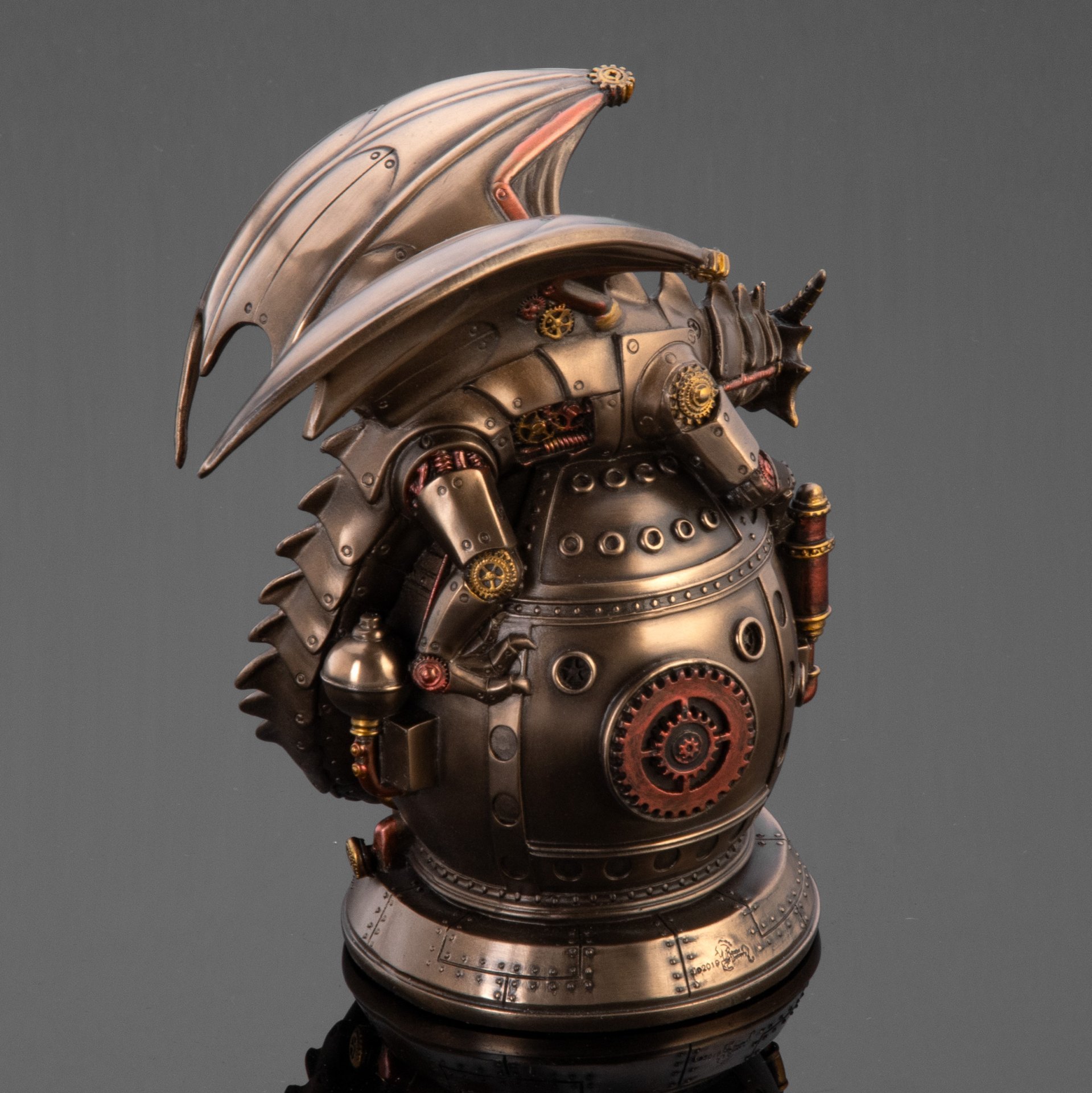 Часы настольные в стиле Стимпанк «Дракон» Veronese, полистоун, Тайвань, 2023 г.