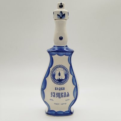 Штоф с крышкой "Водка Елецкая", Гжель