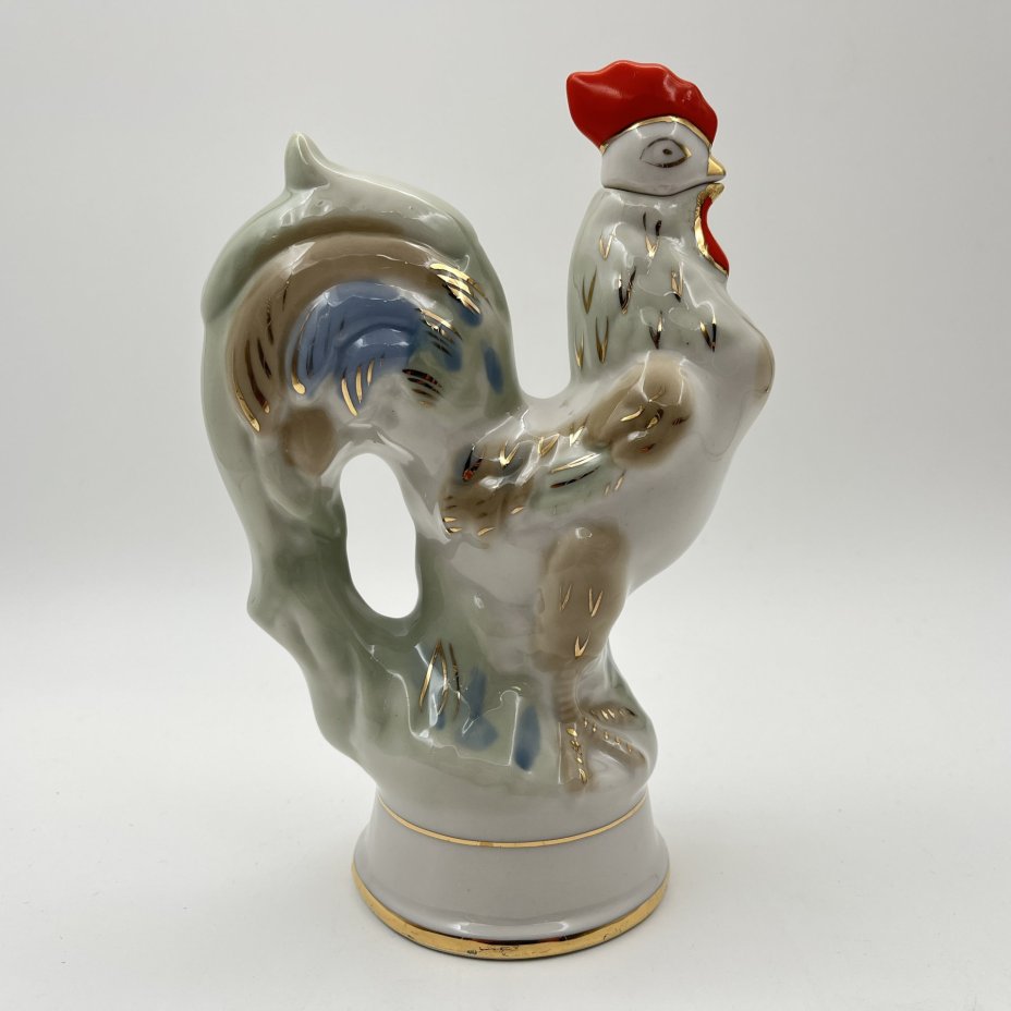 Штоф "Петух", фарфор, роспись, золочение, Городницкий фарфоровый завод, СССР, 1957-1960 гг.