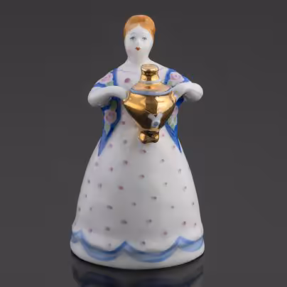 Статуэтка "Девушка с самоваром", Дулевский фарфоровый завод (Дулёво)